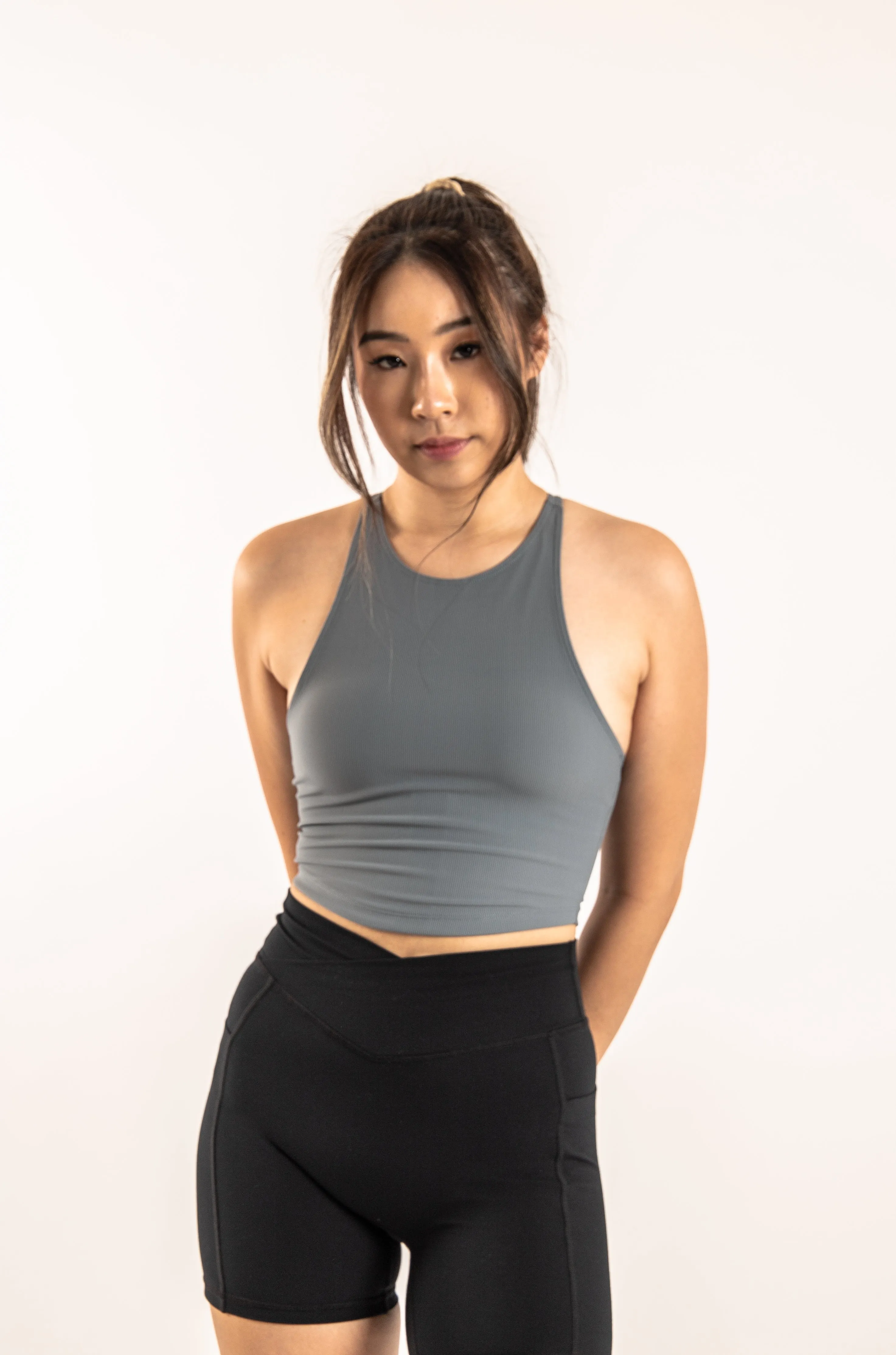 Ribbed Essential Crop Tank