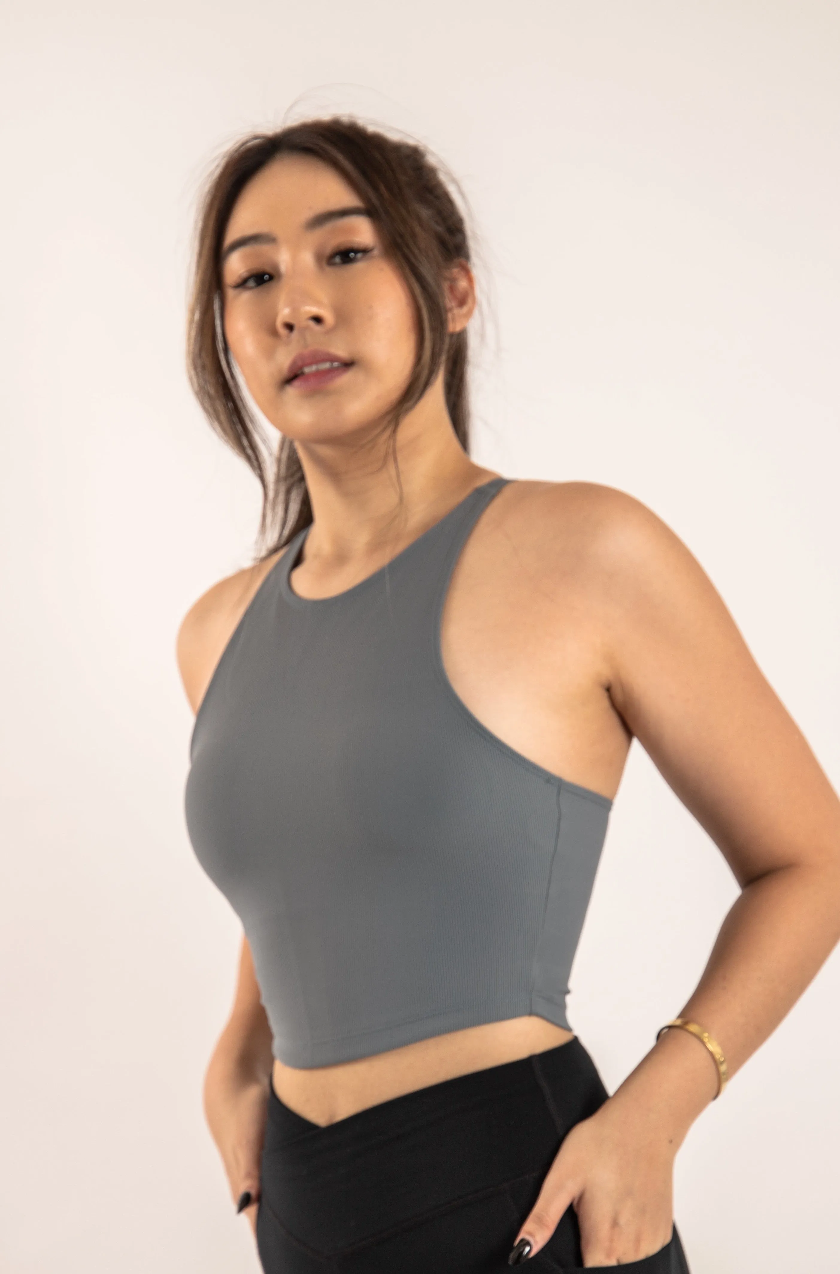 Ribbed Essential Crop Tank