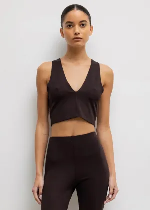 Rio V Crop Tank (Chocolate)