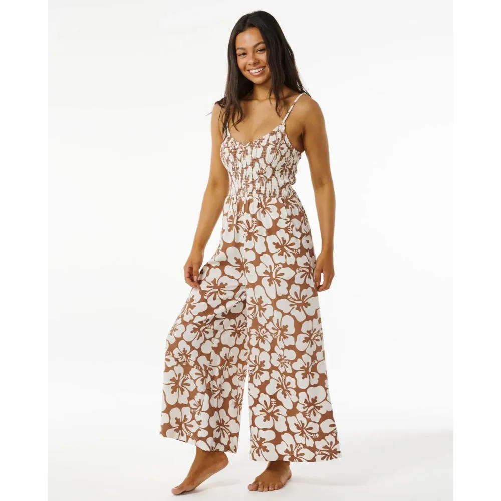 RIP CURL HIBISCUS HEAT JUMPSUIT BROWN