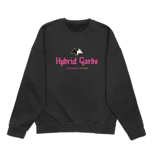 Rose on Jet Oversized Core Crewneck