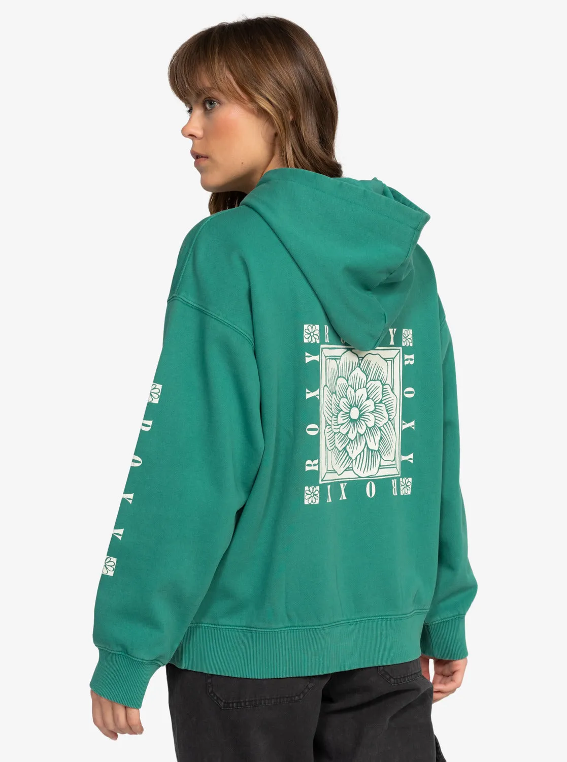 Roxy Into the Light Hoodie - Galapagos Green