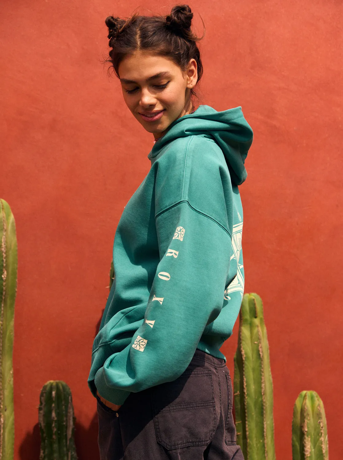Roxy Into the Light Hoodie - Galapagos Green