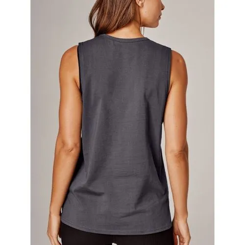 Running Bare Womens Easy Rider Muscle Tank Gunpowder