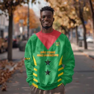 Sao Tome and Principe Football Custom Sweatshirt Sporty Style - Green Color LT15