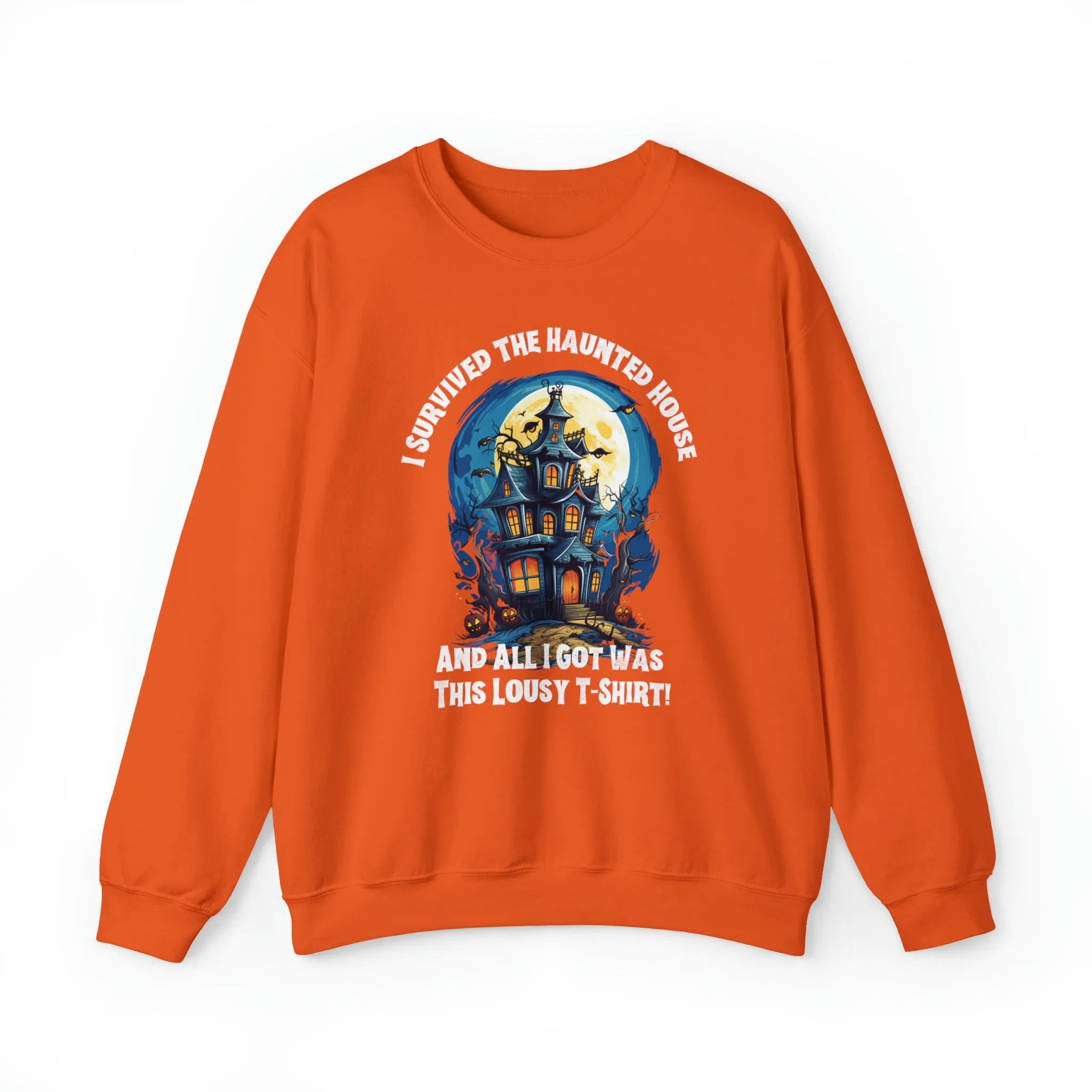 Scary Haunted House Sweatshirt, Creepy Halloween Sweatshirt, Funny Lousy Shirt Sweatshirt, Party Shirt, Unisex Heavy Blend Shirt