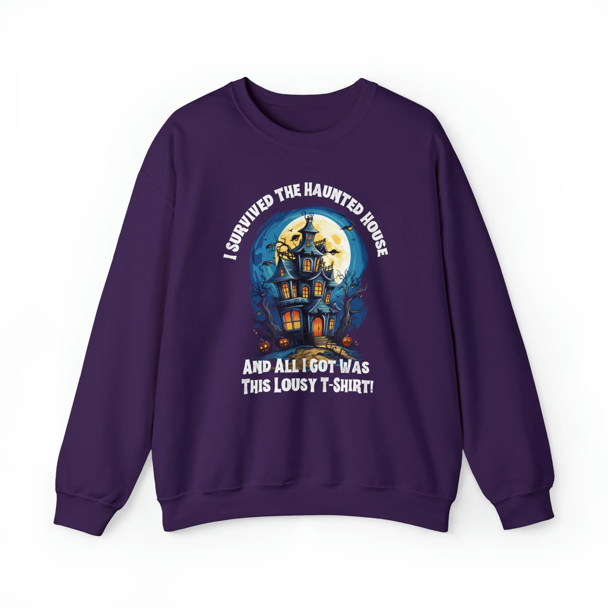 Scary Haunted House Sweatshirt, Creepy Halloween Sweatshirt, Funny Lousy Shirt Sweatshirt, Party Shirt, Unisex Heavy Blend Shirt