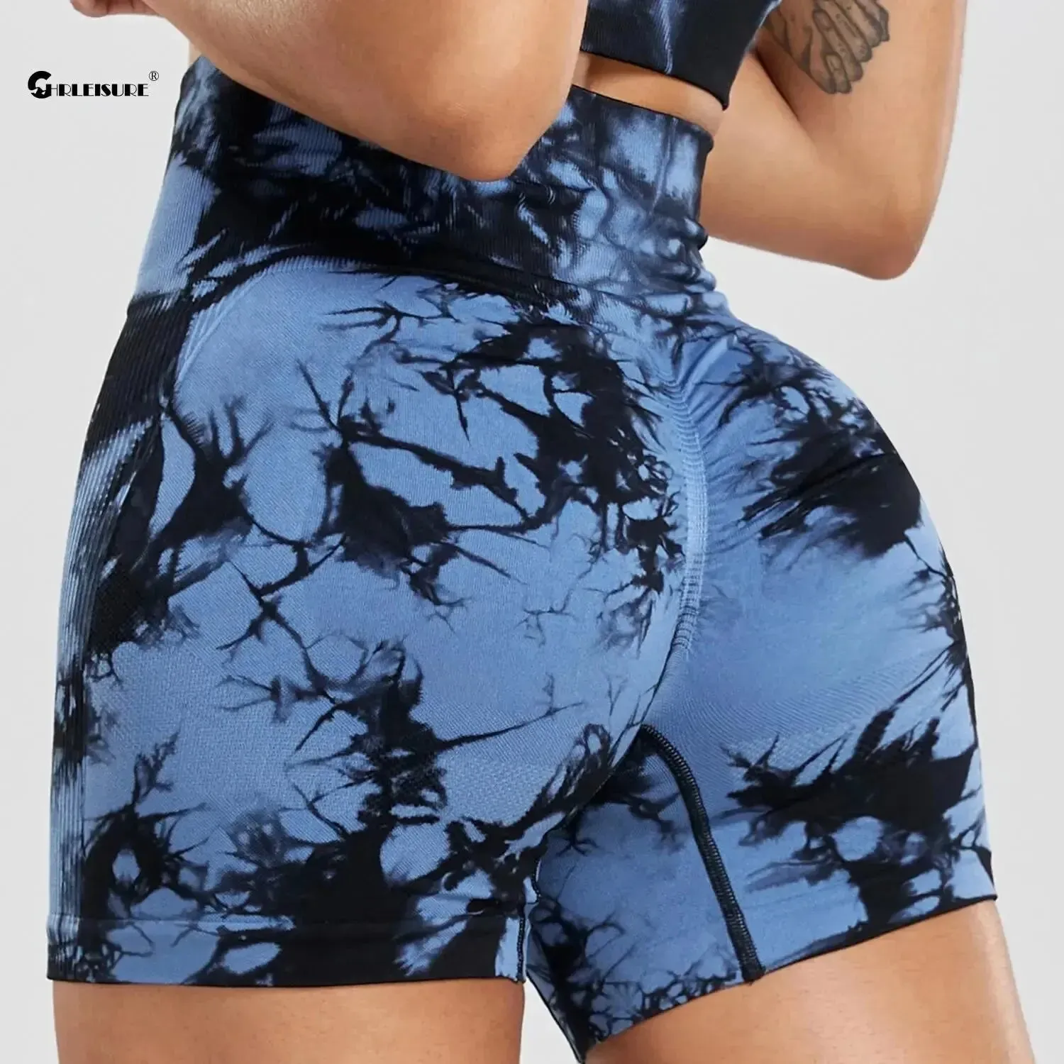 Seamless High-Waist Women’s Shorts - Butt-Lifting Yoga, Workout, and Cycling Sweatpants with Elastic Fit
