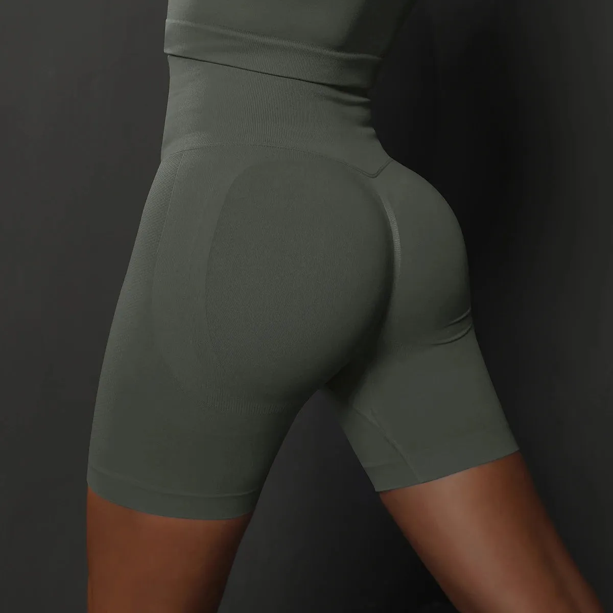 Seamless High-Waist Women's Shorts - Push-Up Booty, Yoga, Workout, and Gym Fitness Sports Shorts