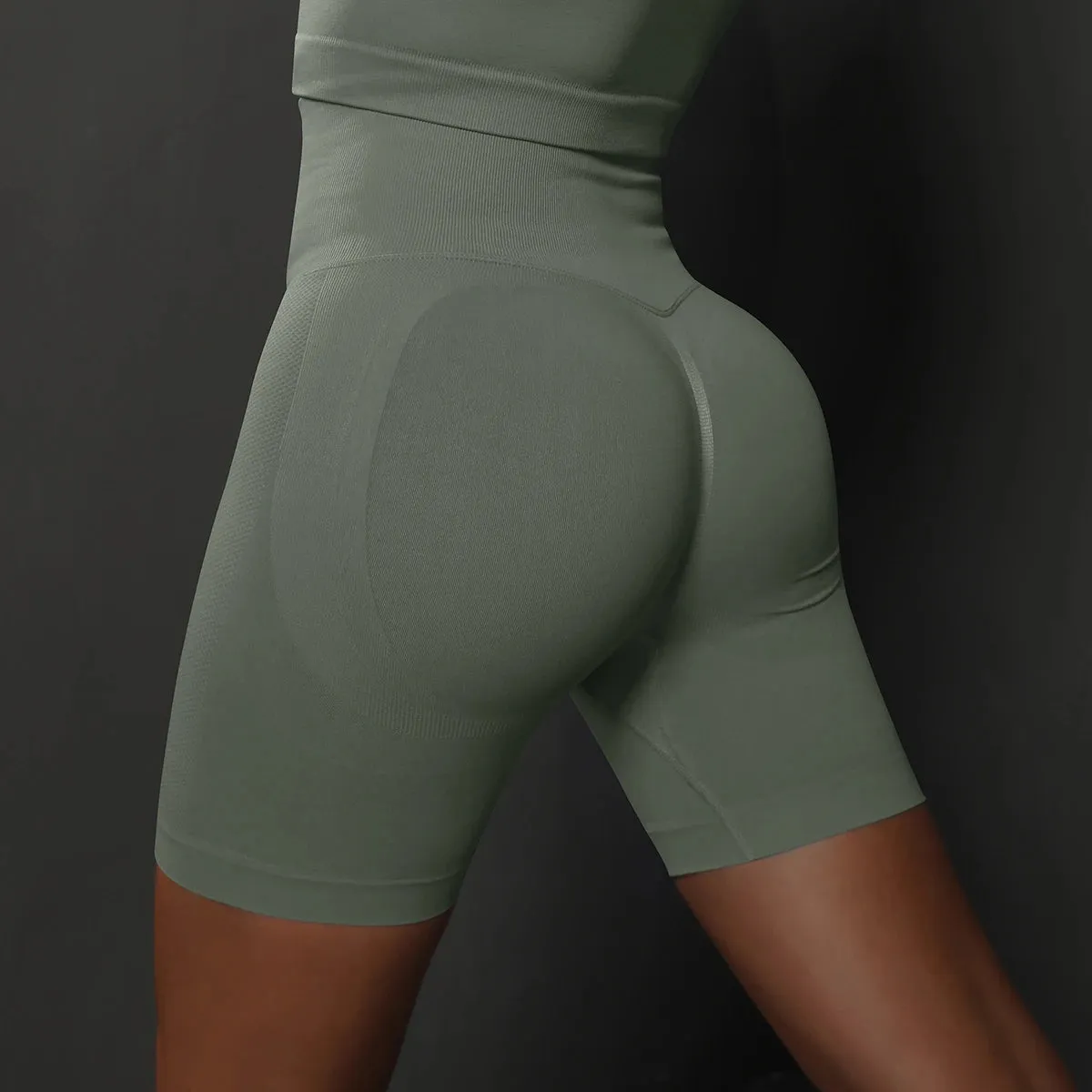 Seamless High-Waist Women's Shorts - Push-Up Booty, Yoga, Workout, and Gym Fitness Sports Shorts