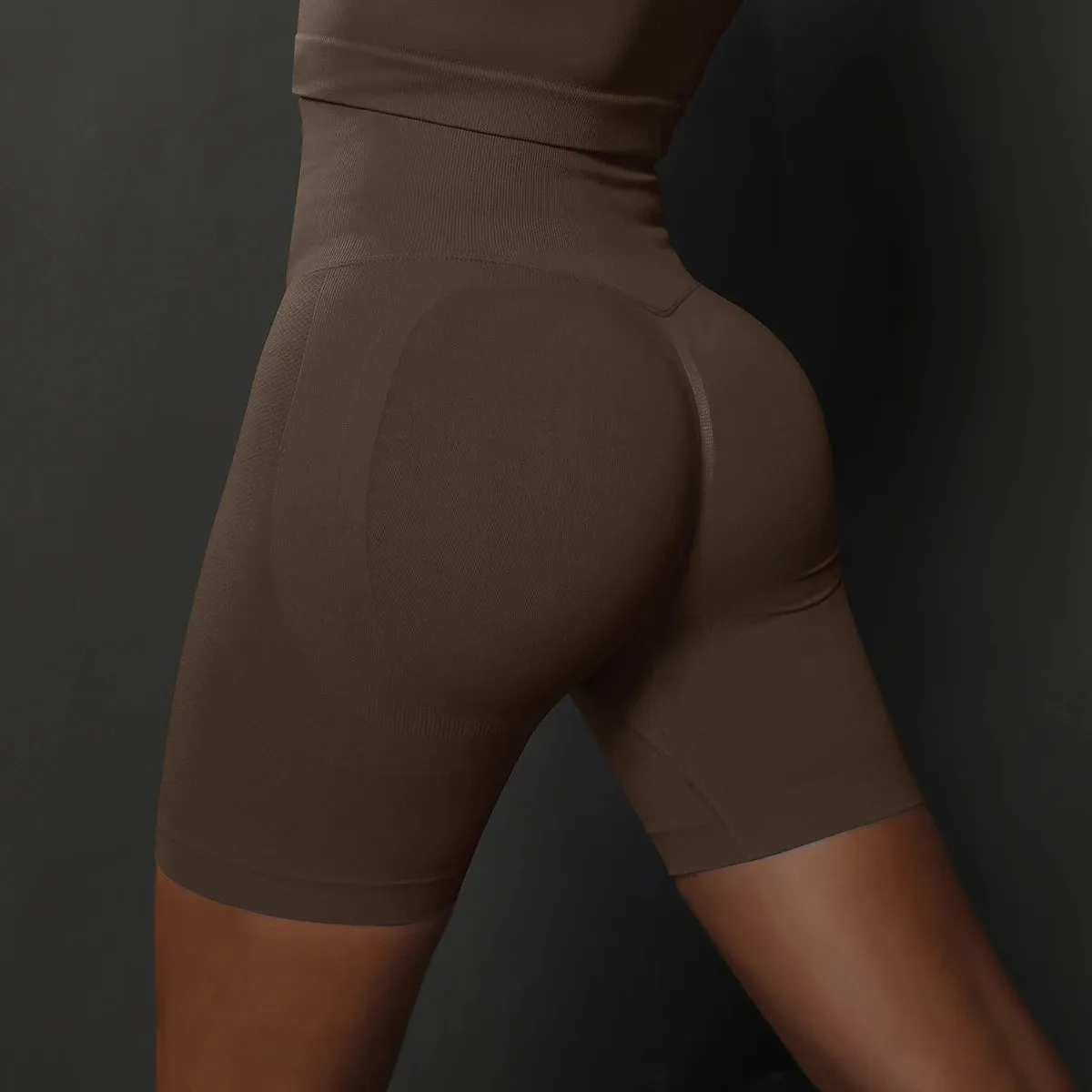 Seamless High-Waist Women's Shorts - Push-Up Booty, Yoga, Workout, and Gym Fitness Sports Shorts