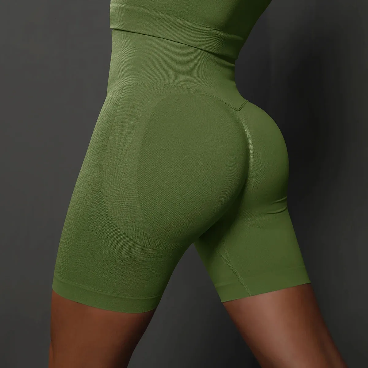 Seamless High-Waist Women's Shorts - Push-Up Booty, Yoga, Workout, and Gym Fitness Sports Shorts