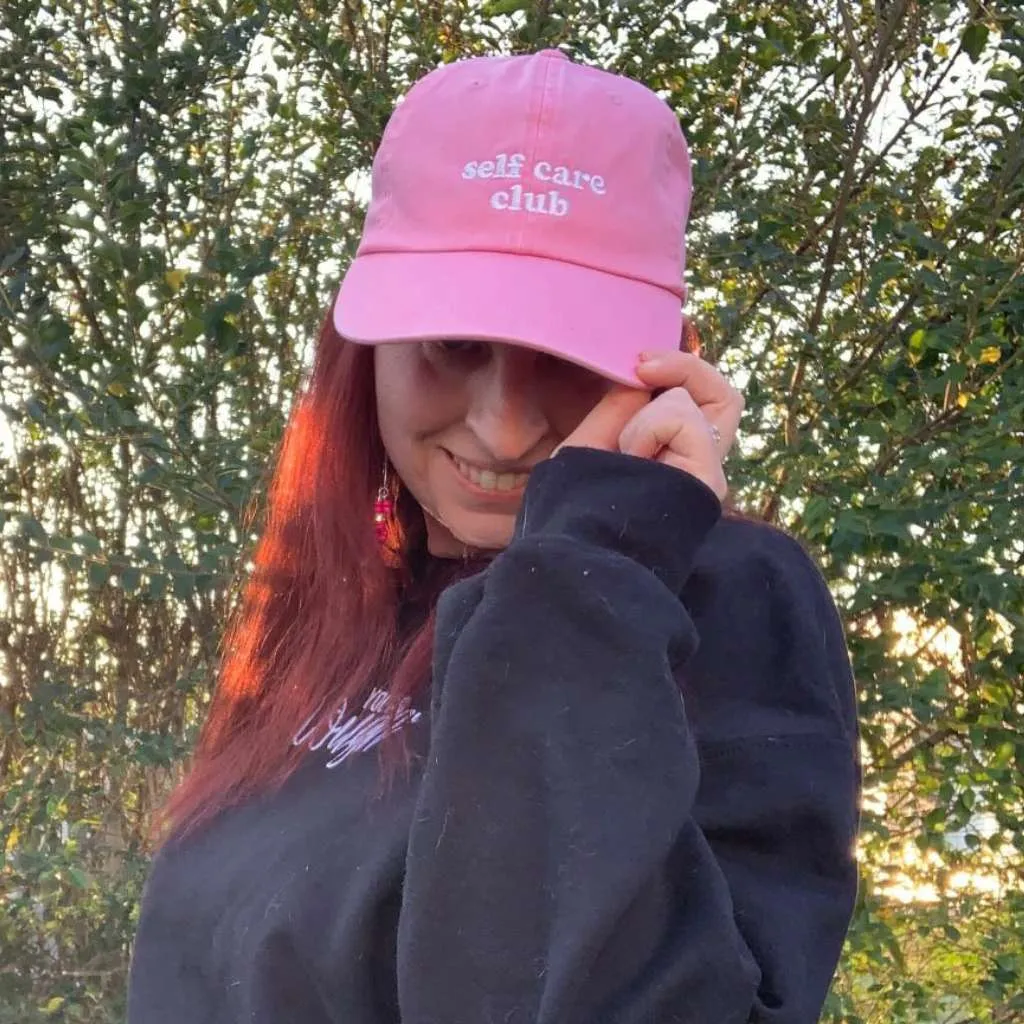 Self Care Club Embroidered Baseball Cap – Embrace Self-Love in Style