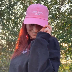 Self Care Club Embroidered Baseball Cap – Embrace Self-Love in Style