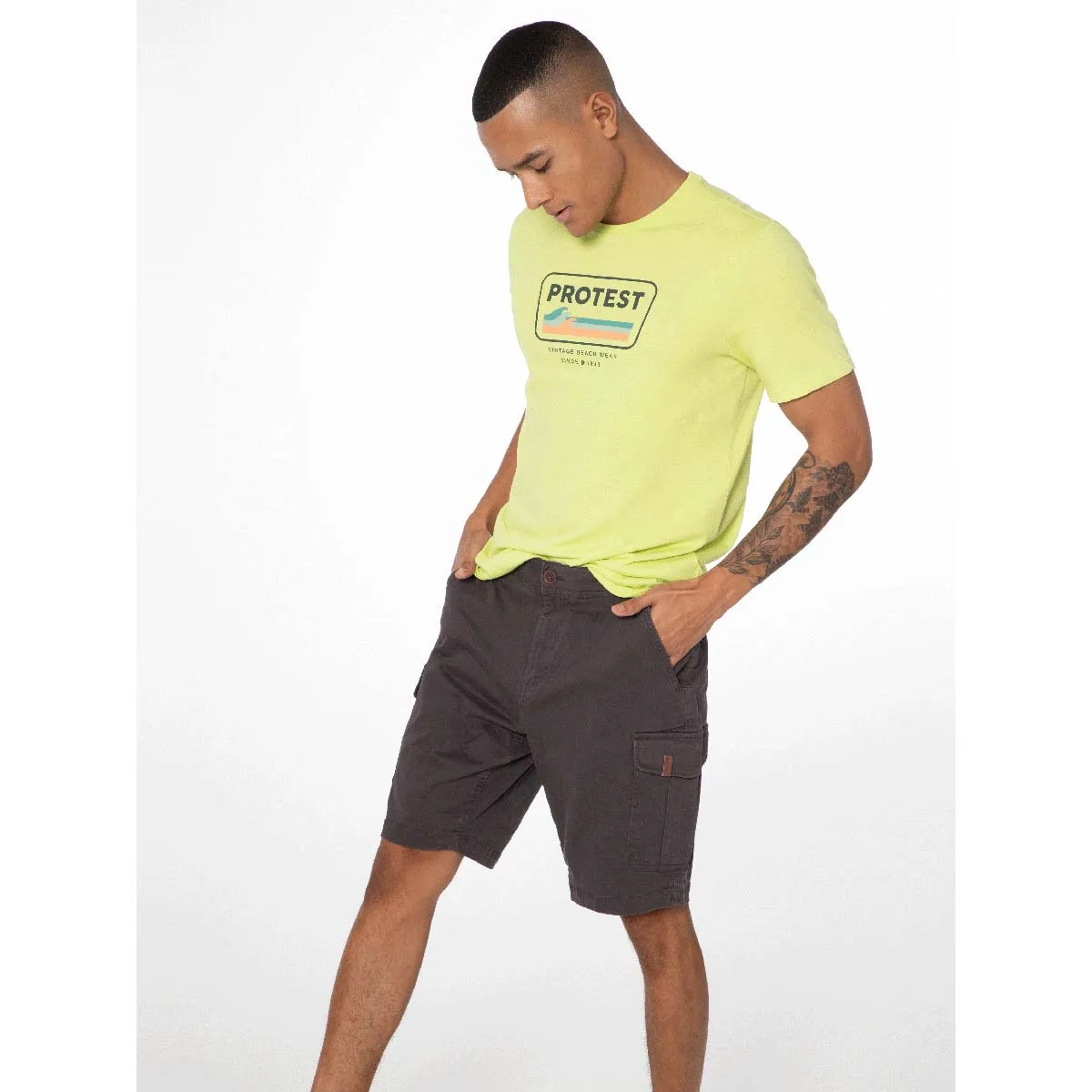 Shorts masculino Nytro Cargoshort Protest cinza