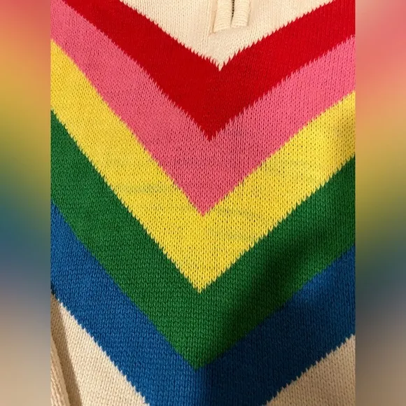Show Me Your Mumu Weston Half Zip Pullover in Rainbow Slope Size Small