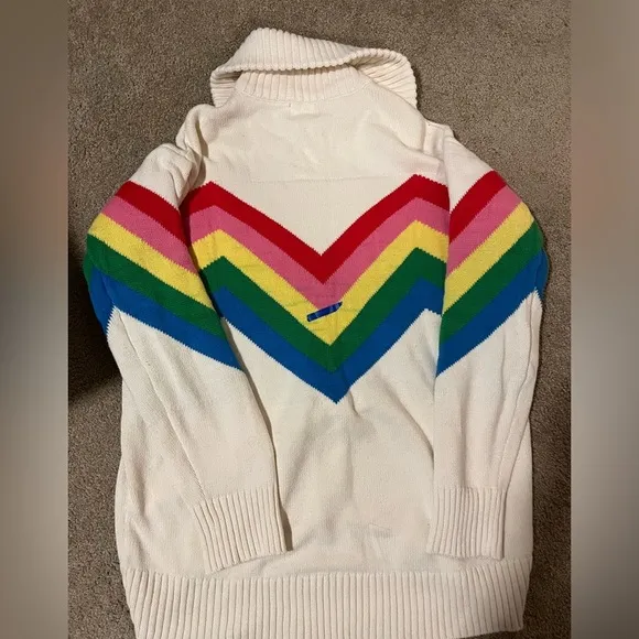Show Me Your Mumu Weston Half Zip Pullover in Rainbow Slope Size Small