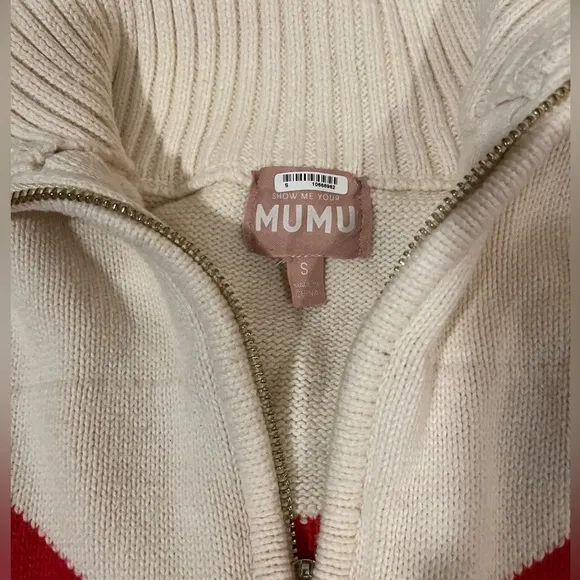 Show Me Your Mumu Weston Half Zip Pullover in Rainbow Slope Size Small