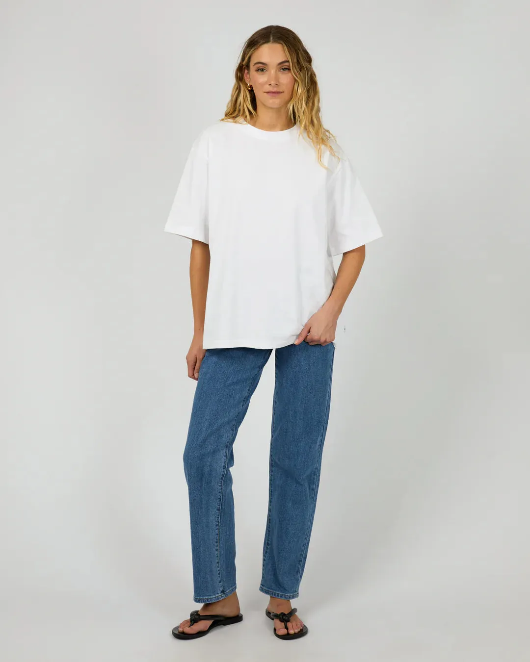 SILENT THEORY CORE OVERSIZED TEE WHITE