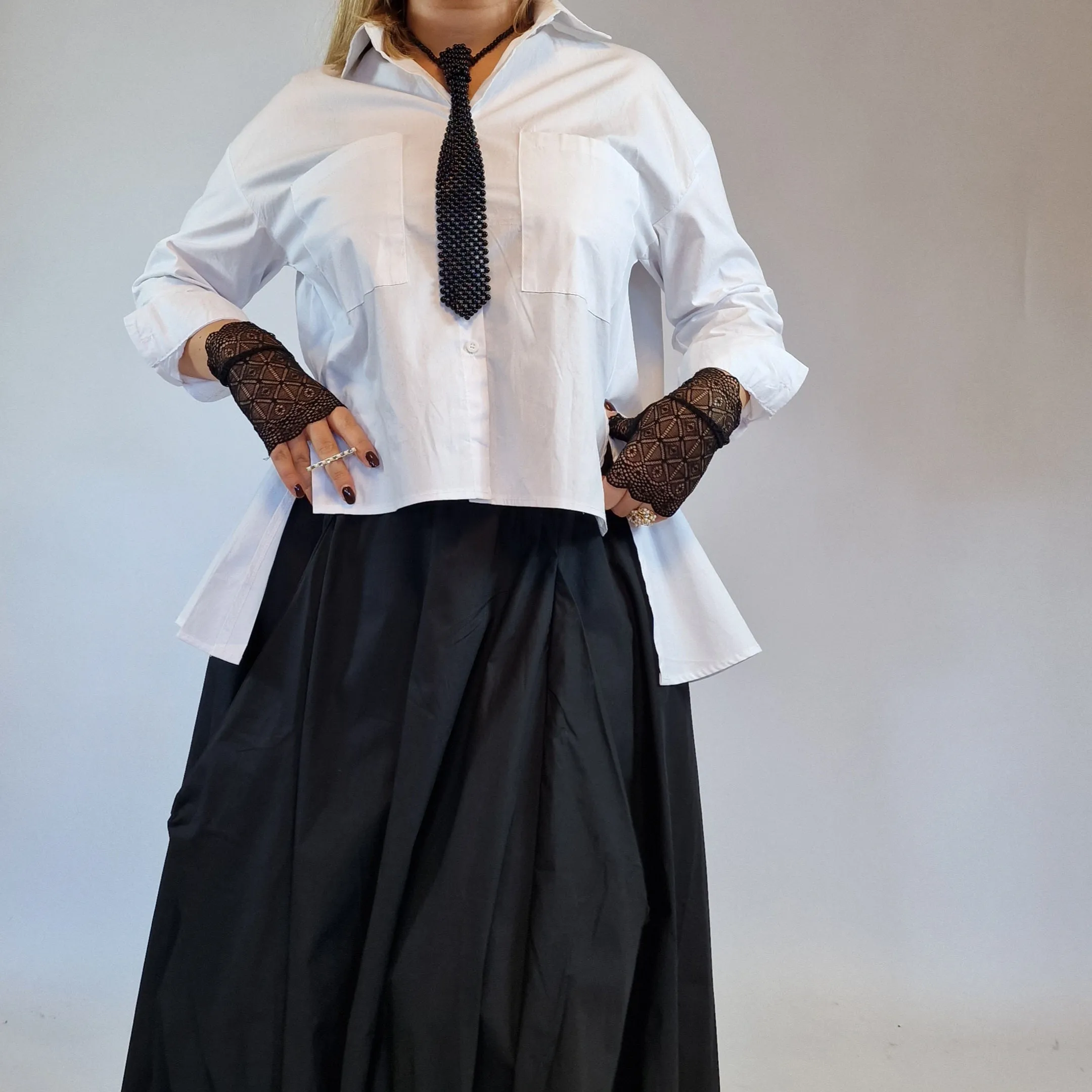 Simple Moderne Jazz Up Punky Basic Relaxed Fit Shirt