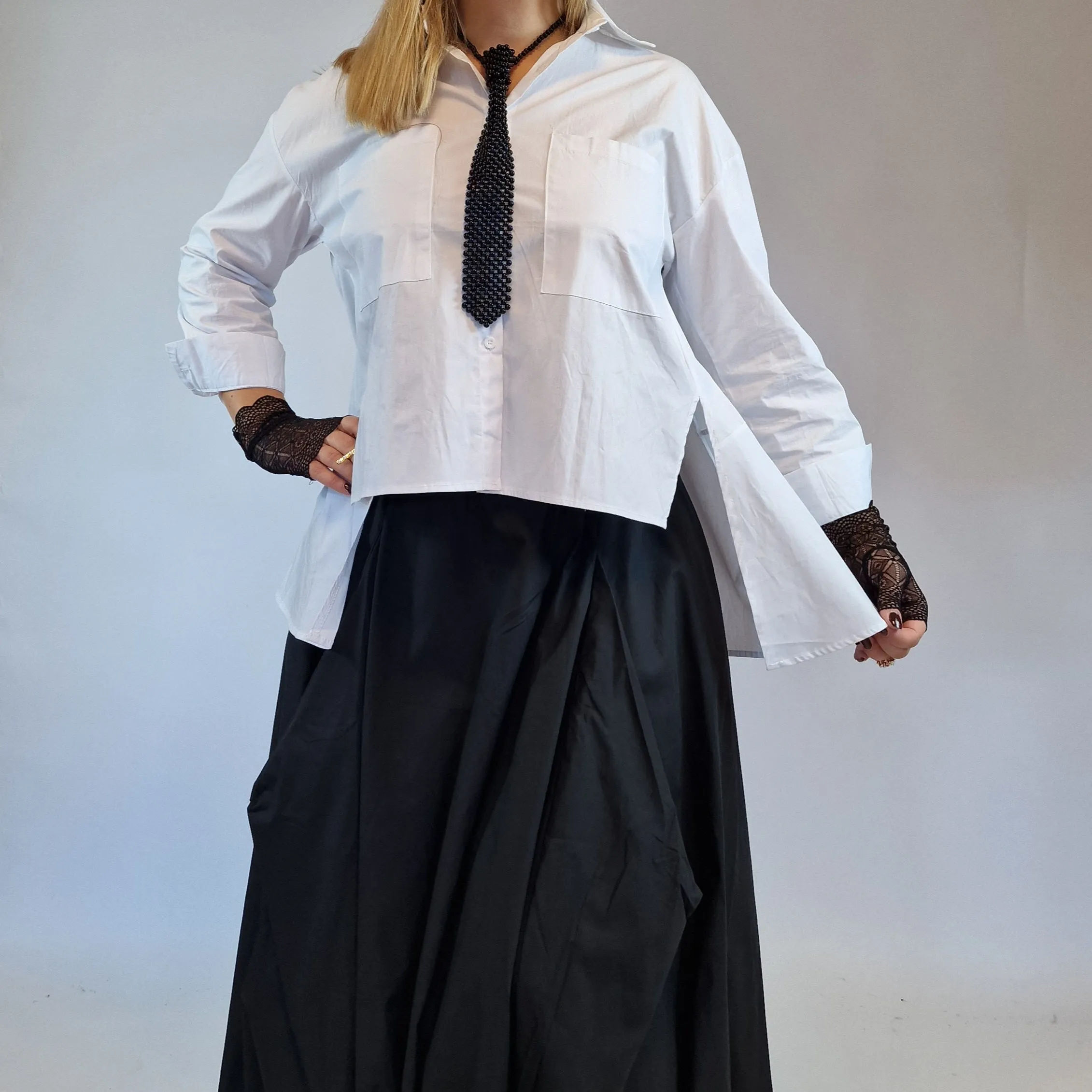 Simple Moderne Jazz Up Punky Basic Relaxed Fit Shirt