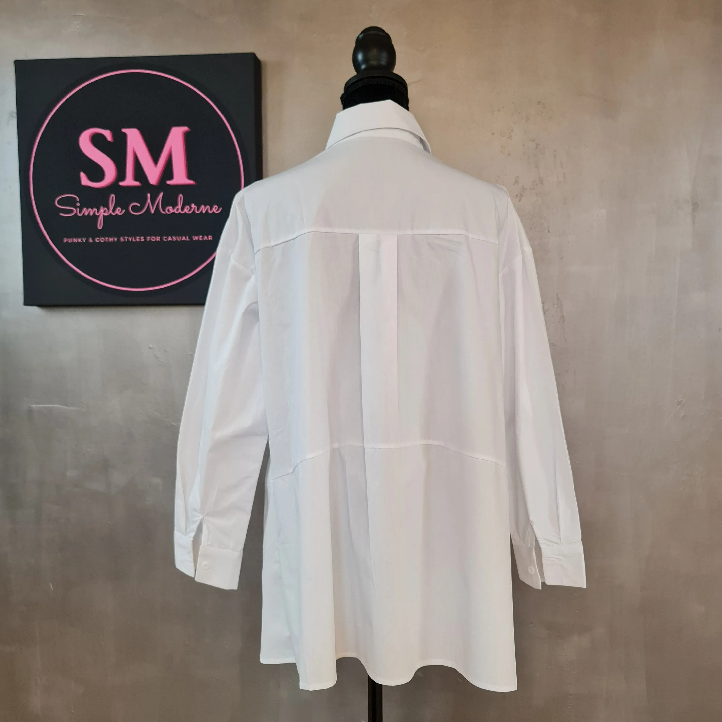 Simple Moderne Jazz Up Punky Basic Relaxed Fit Shirt