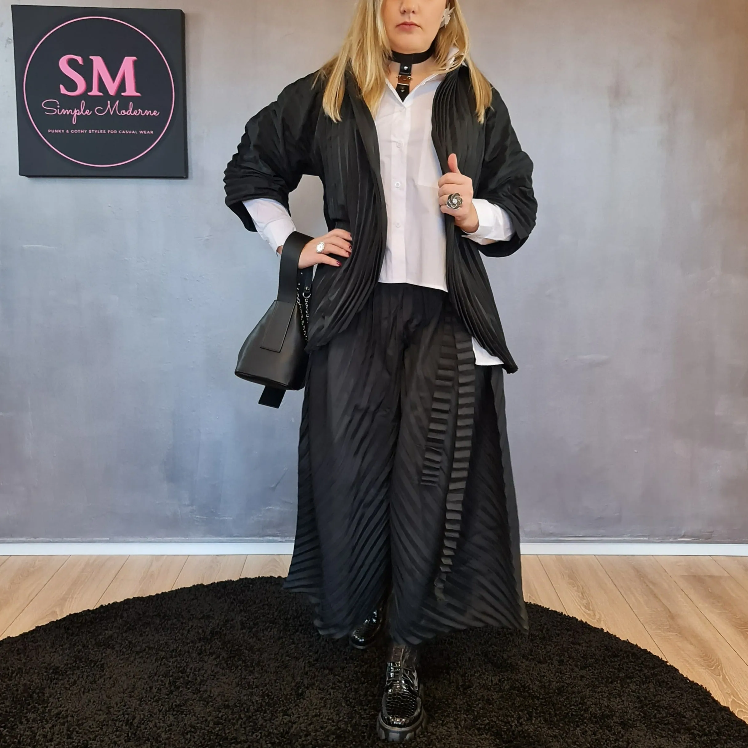 Simple Moderne Jazz Up Punky Basic Relaxed Fit Shirt
