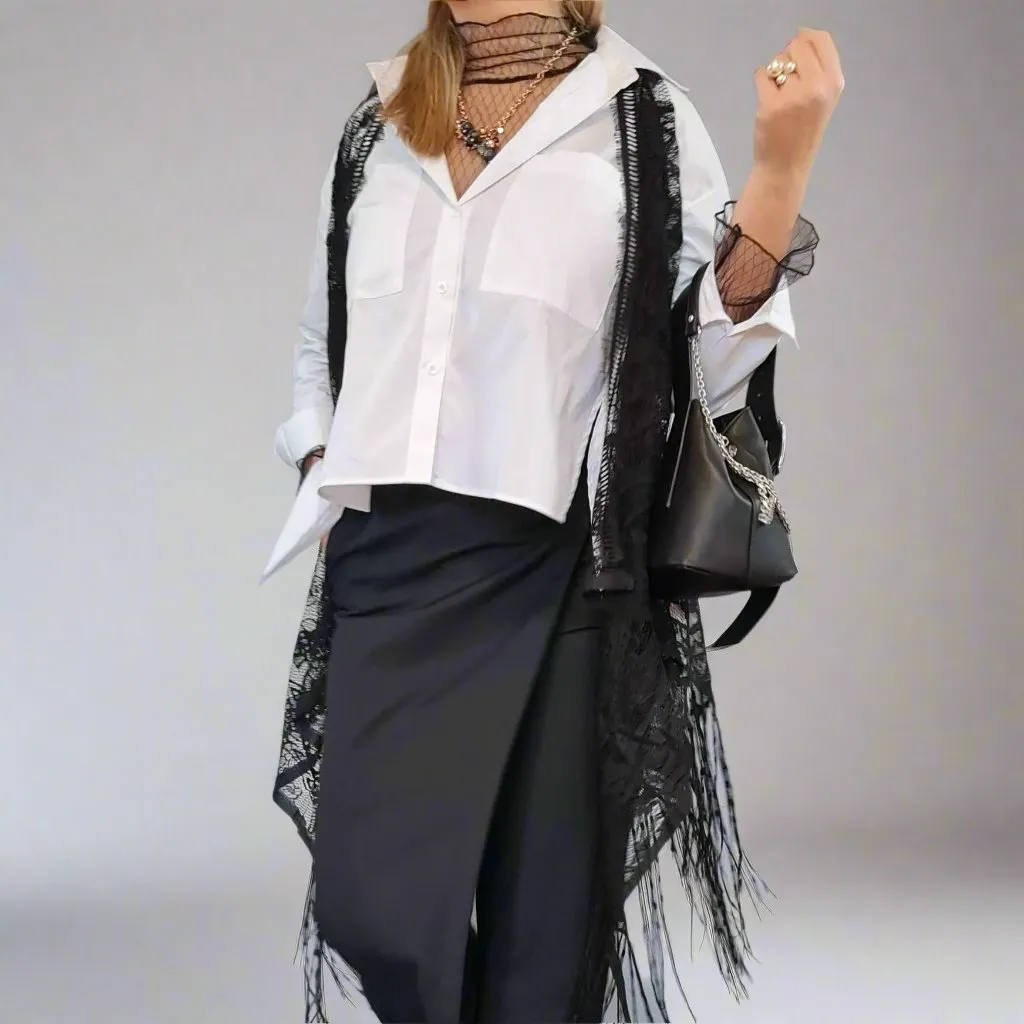 Simple Moderne Jazz Up Punky Basic Relaxed Fit Shirt