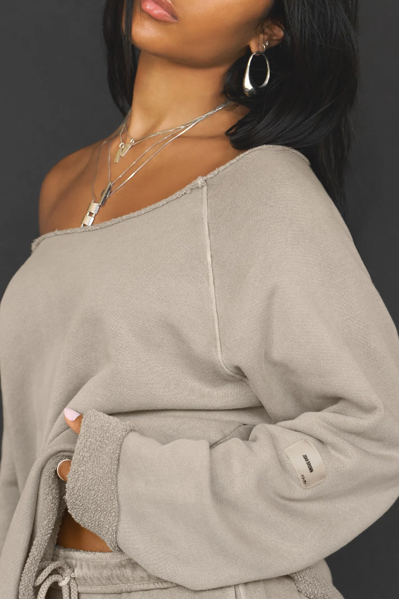 Slouchy Pullover Sweatshirt