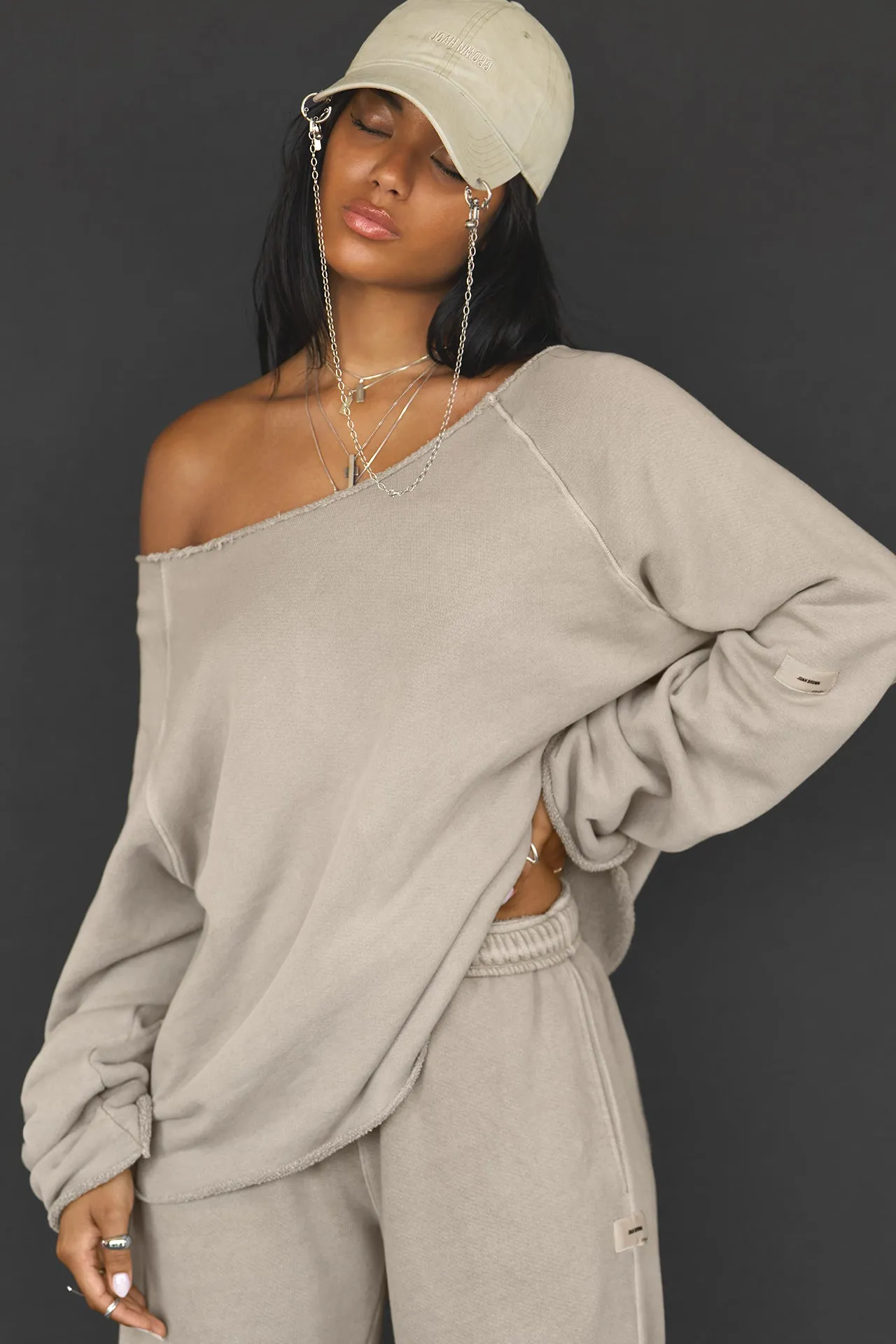 Slouchy Pullover Sweatshirt