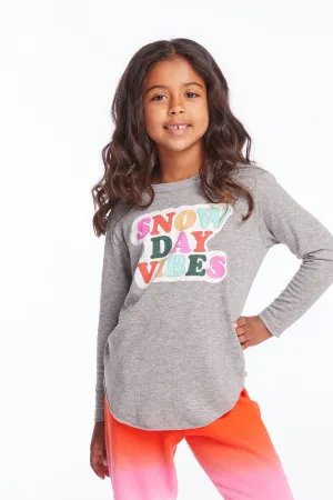 Snow Day Vibes Girls Long Sleeve
