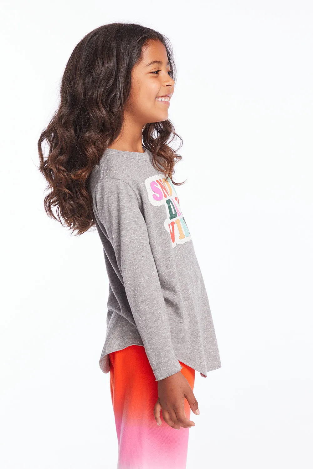Snow Day Vibes Girls Long Sleeve