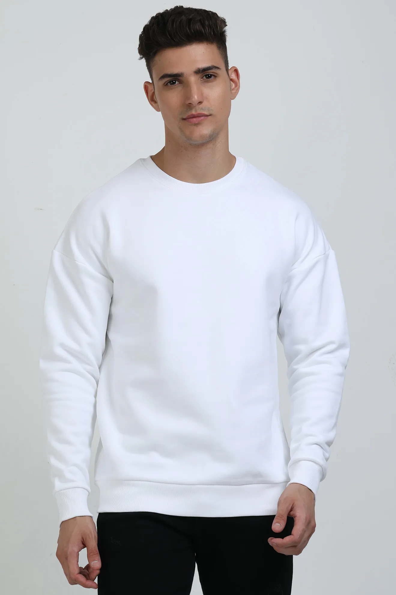 Solid Oversized Sweatshirt