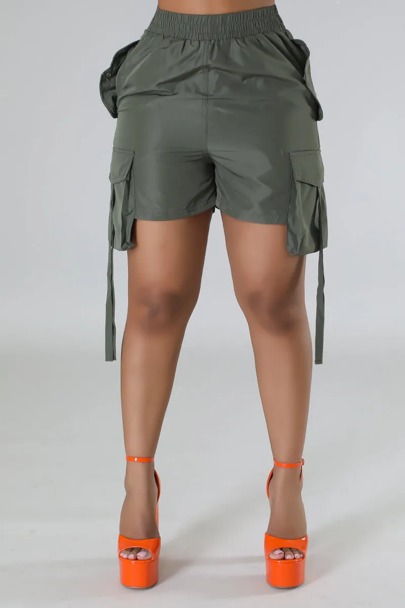 SP001P-Pocket Detail Cargo Shorts