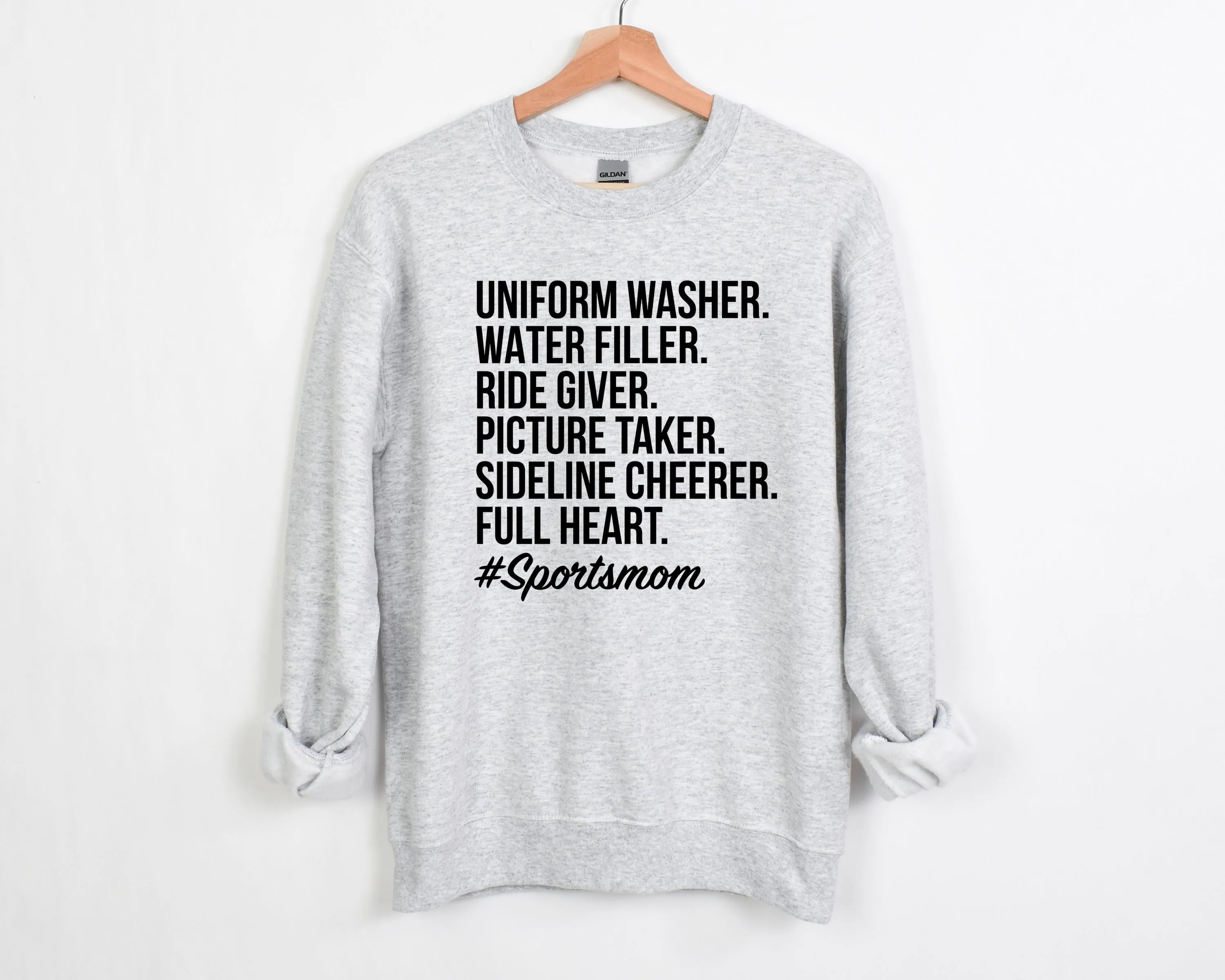 Sportsmom - Unisex Adult Fleece Pullover | Black ink