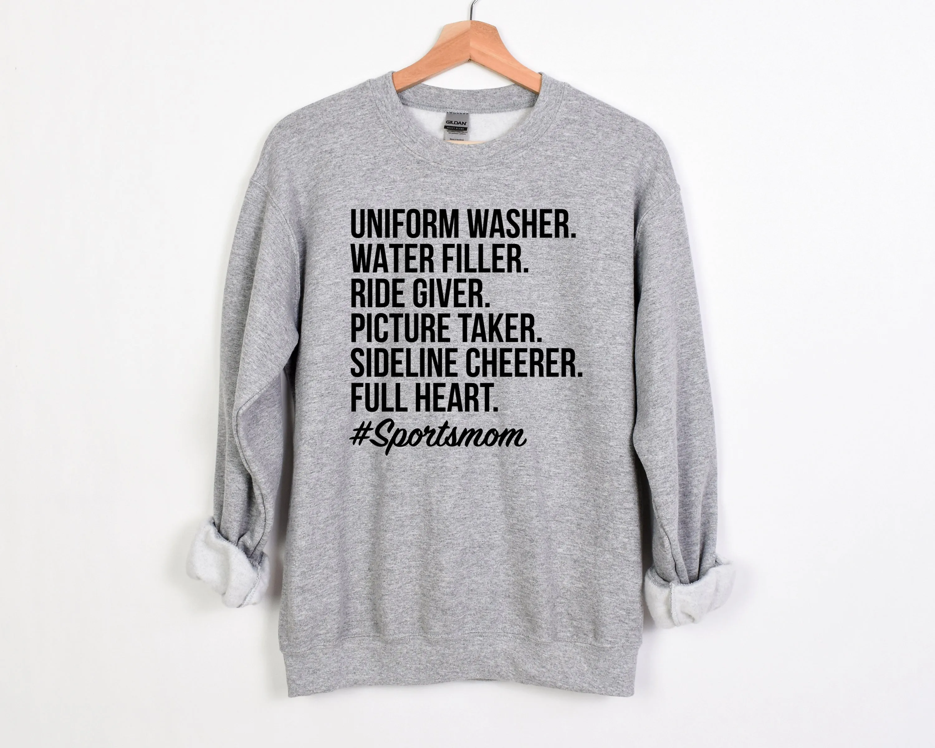 Sportsmom - Unisex Adult Fleece Pullover | Black ink
