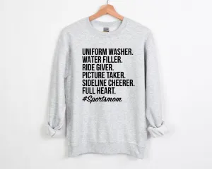 Sportsmom - Unisex Adult Fleece Pullover | Black ink