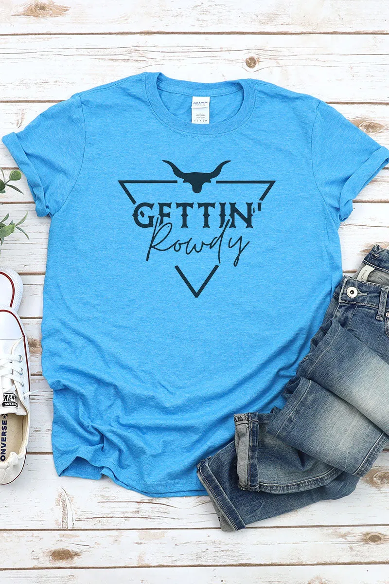 Steer Gettin Rowdy Softstyle Adult T-Shirt