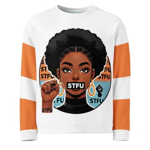 STFU Power Fist Unisex Sweatshirt - Stripes - Female