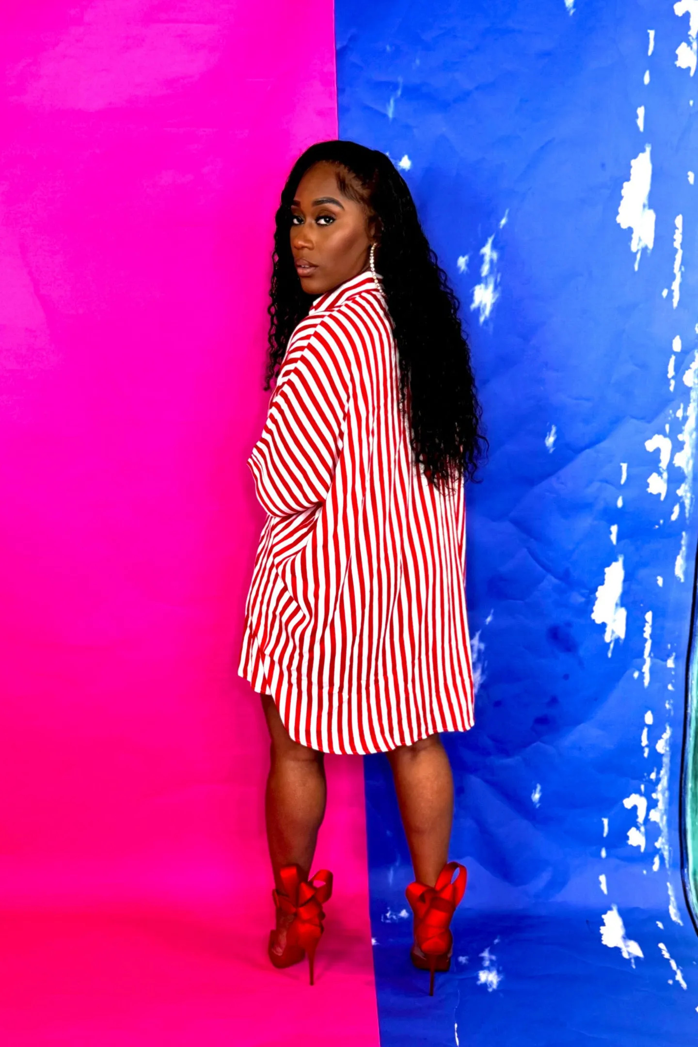 STRIPED OVERSIZED SHIRT DRESS
