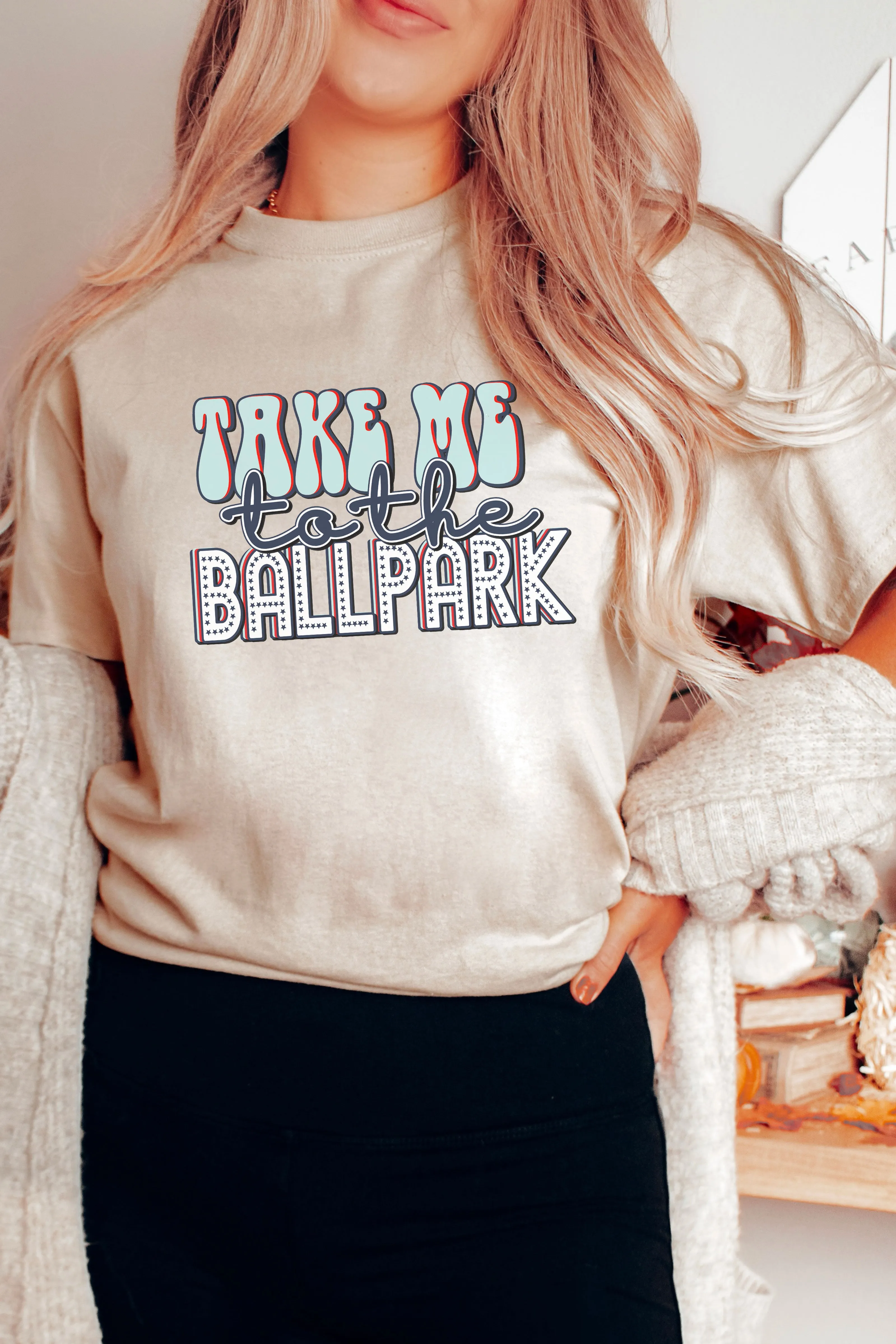 Take Me To The Ballpark Short Sleeve Relaxed Fit T-Shirt