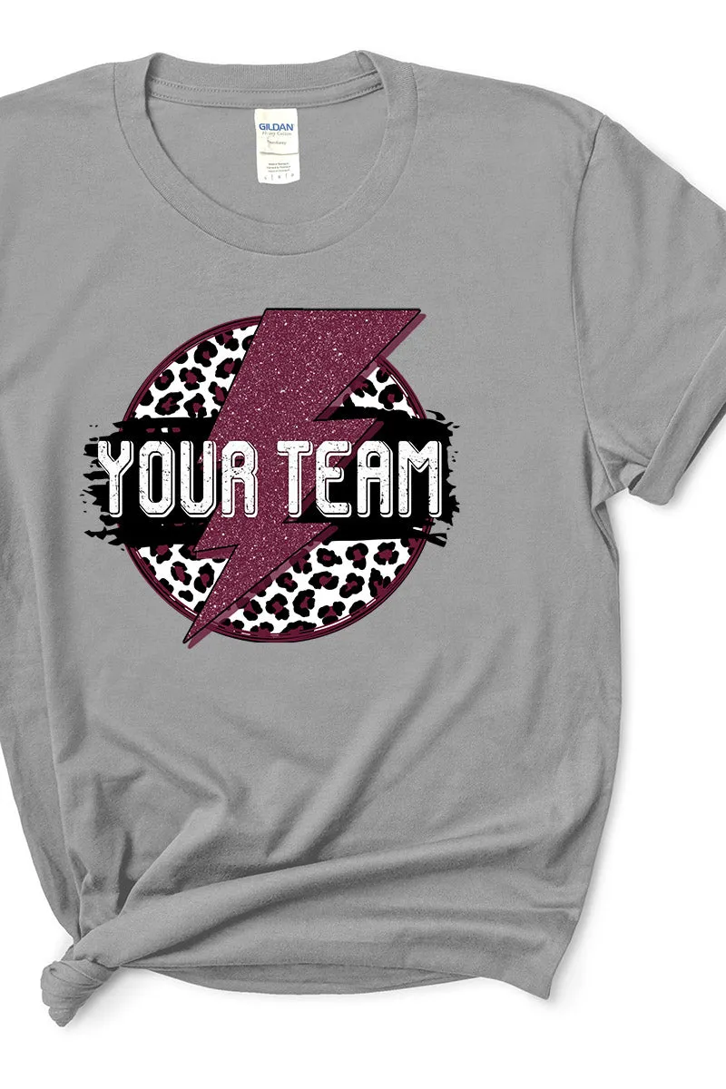 Team Strike Maroon and Black Short Sleeve Relaxed Fit T-Shirt