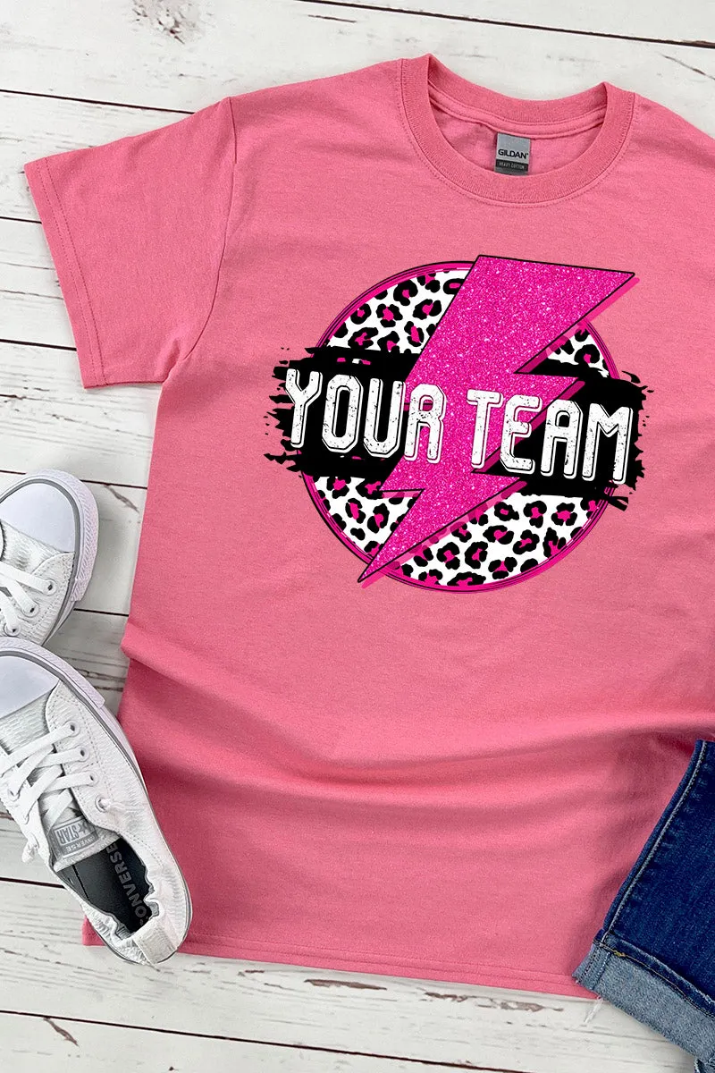 Team Strike Pink and Black Sleeve Relaxed Fit T-Shirt