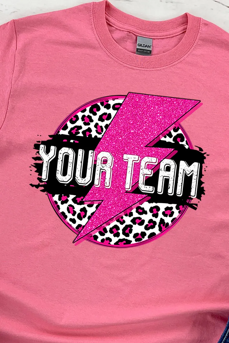 Team Strike Pink and Black Sleeve Relaxed Fit T-Shirt