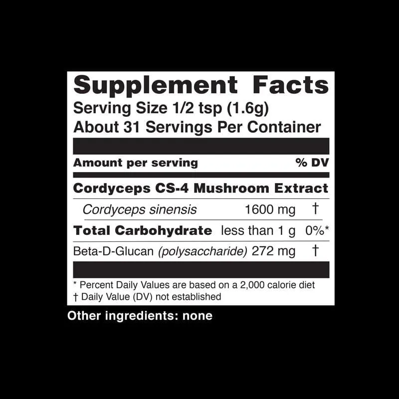 Teelixir Organic Cordyceps Mushroom (High/Energy Performance/Adaptogen) 50g