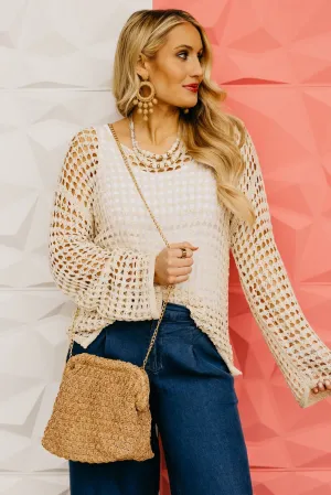 The Damien Crochet Knit Pullover Sweater