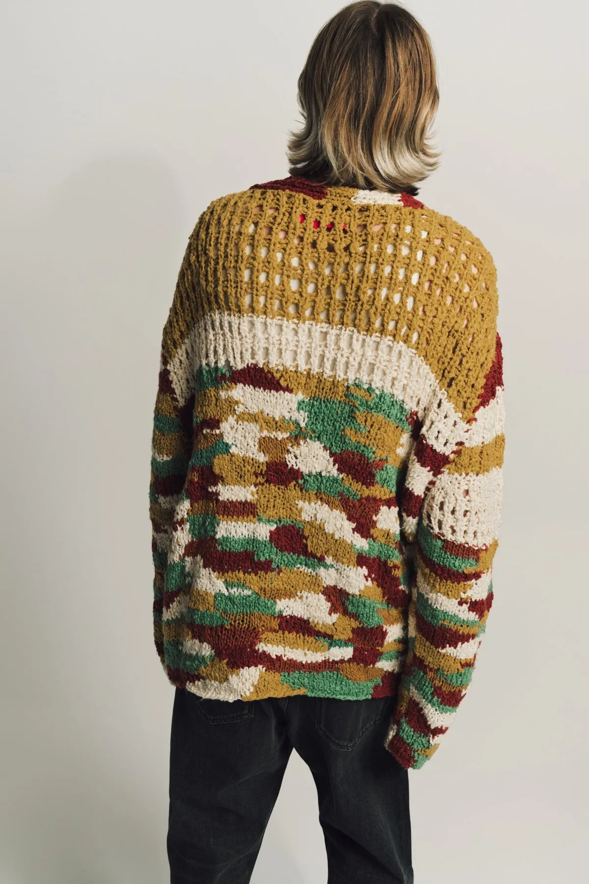 THE ELDER STATESMAN | KNOTTED COTTON CARDIGAN