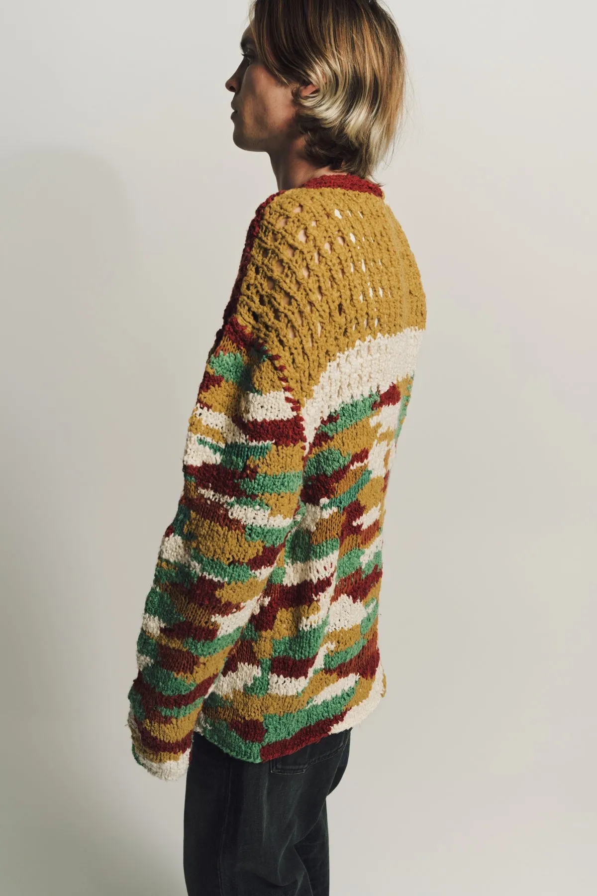 THE ELDER STATESMAN | KNOTTED COTTON CARDIGAN
