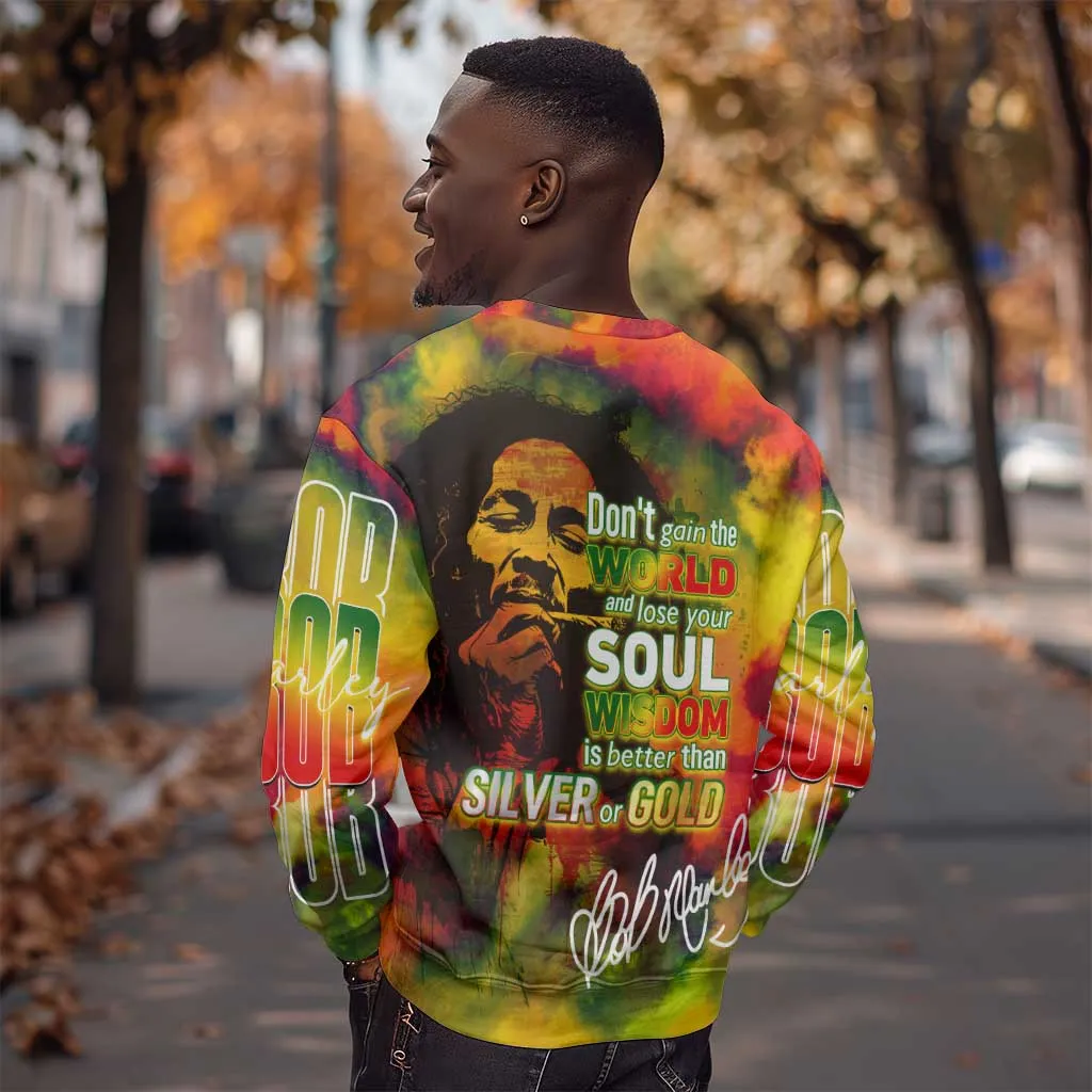 The Legend of Reggae One Love Sweatshirt Bob Colorful Art DT02