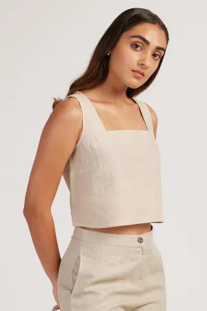 The Linen Crop Tank